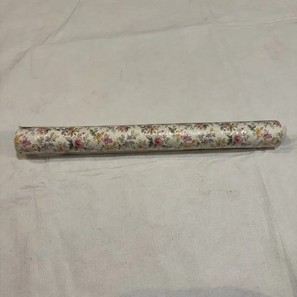 Vintage Rubbermaid Scents Potpourri Shelf Liner Pink Floral Non Adhesive